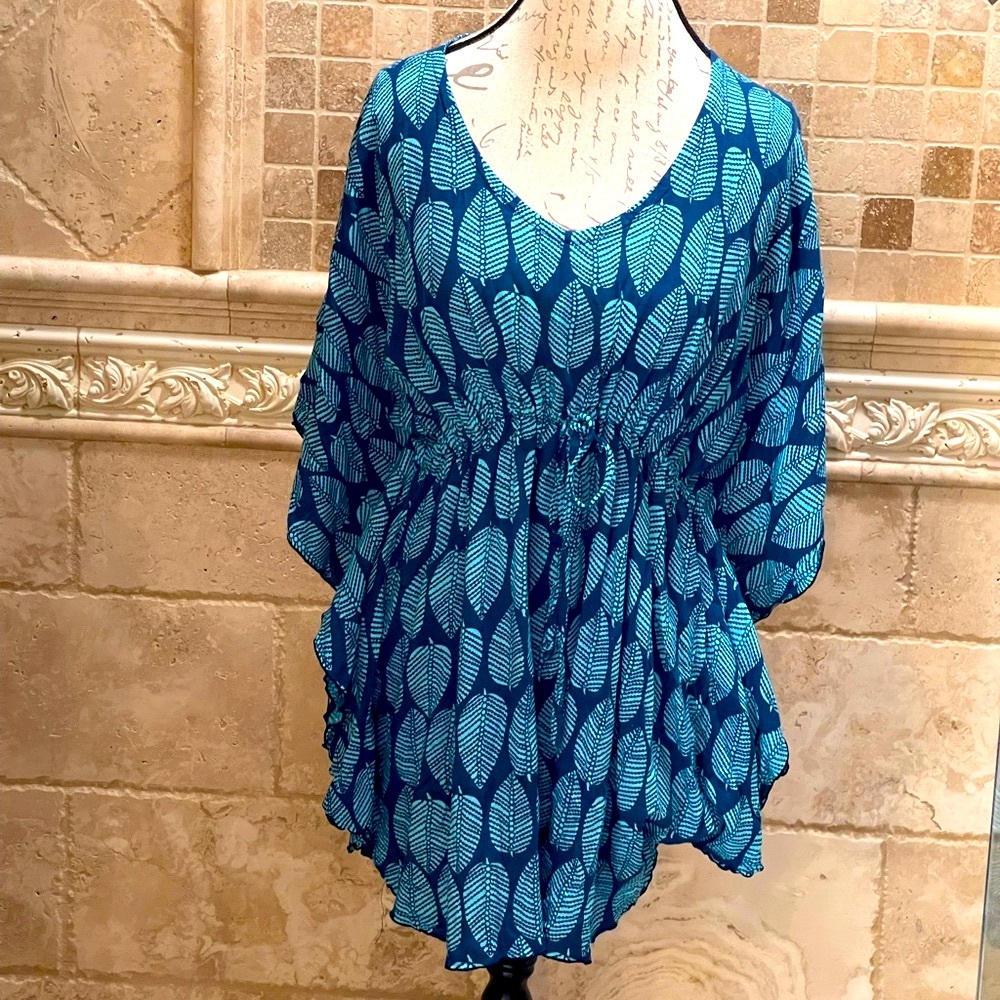 Napua Collection leaf print swim coverup